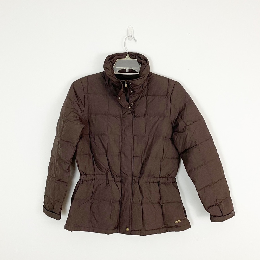 Lauren Ralph Lauren Women's Brown Down Jacket Puffer Winter Coat Size Medium